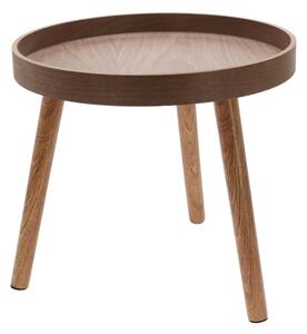SADA 2x Konferenční stolek VERDE pr. 60/38 cm ořech