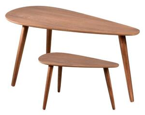 SADA 2x Konferenční stolek SOLE 60/80x30/40 cm ořech