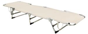 Skládací polohovatelné lehátko SUNO 56x190 cm krémová