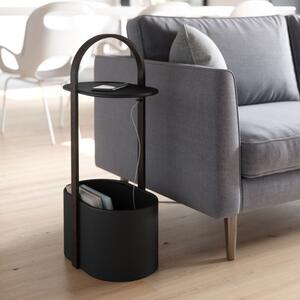Umbra, Kompaktní odkládací stolek s úložným místem Bellwood | černá / hnědá