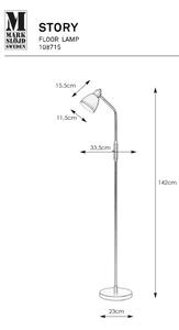 Markslöjd 108715 - Stojací lampa STORY 1xE14/40W/230V mosaz