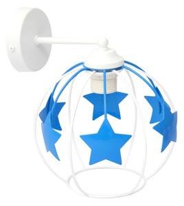 Dětská nástěnná lampa STARS 1xE27/15W/230V modrá/bílá