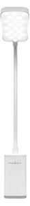 Nedis LTLR10WT - LED Stm. nab. dotyk. stolní lampa s klipem LED/5W/1200 mAh bílá