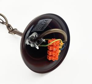 Lustr na řetězu ANTON 8xE14/60W/230V bronzová