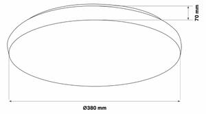 LED Stmívatelné koupelnové svítidlo PIRIUS LED/48W/230V 3000-6000K IP44 + DO