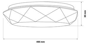 LED Stmívatelné koupelnové svítidlo GALAXY LED/72W/230V 3000-6000K IP44 + DO