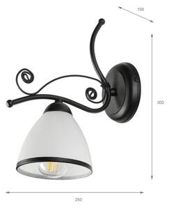 Nástěnná lampa RETRO 1xE27/60W/230V černá/bílá