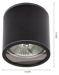 Koupelnové bodové svítidlo CHLOE AR111 1xGU10/15W/230V IP44 kulatý černá