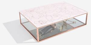 Krabička na šperky Pink Floral Classic Trinket Boxes | růžová