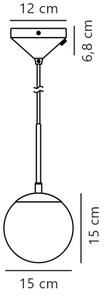 Nordlux - Lustr na lanku GRANT 1xE14/15W/230V pr. 15 cm