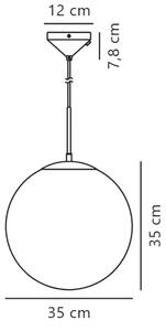 Nordlux - Lustr na lanku GRANT 1xE27/25W/230V pr. 35 cm