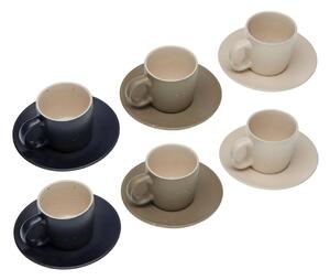 Sada 6 čajových šálků s talířky Versa Tashi Kamenina