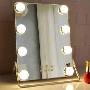 MMIRO, Malé hollywoodské zrcadlo na make-up L612, 23 x 30 cm | stříbrná
