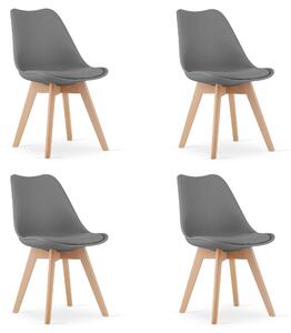 TRENDIE Jídelní židle JULIE tmavě šedé 4 ks - skandinávský styl