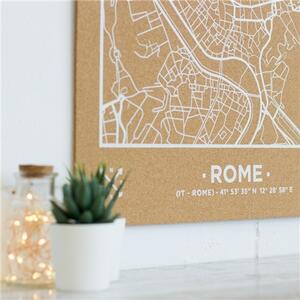 Nástěnná korková mapa Řím L