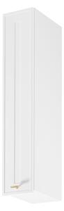 Vysoká horní kuchyňská skříňka SALERNO - šířka 20 cm, bílá, levé provedení