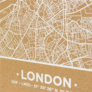Nástěnná korková mapa Londýn L
