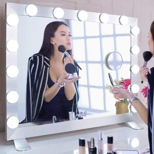 MMIRO, Hollywoodské zrcadlo make-up L611, 68 x 56 cm | stříbrná