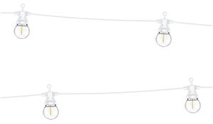 Bílý světelný řetěz se žárovkami