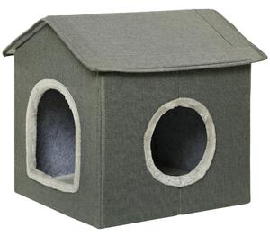 PAWHUT Pelíšek pro kočky HOUSE 39 x 44 x 41 cm khaki