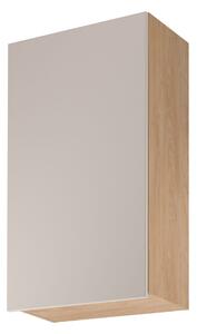 Vysoká horní kuchyňská skříňka SALERNO - šířka 60 cm, dub / béžová, levé provedení