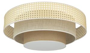 Duolla - LED Stropní svítidlo LUNETA LED/26W/230V pr. 60 cm 4000K ratan/béžová