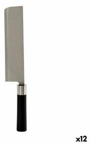 14977 Velký kuchyňský nůž 5,6 x 2,5 x 33 cm Stříbřitý Černý Nerezová ocel Plastické (12 kusů)
