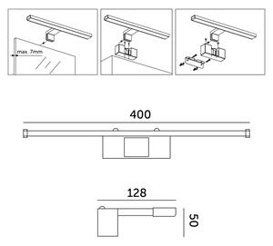 LED Koupelnové osvětlení zrcadla LED/8W/230V 4000K IP44 40 cm