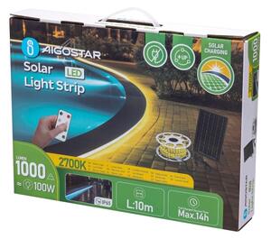 Aigostar - LED Stmívatelný solární pásek LED/10W/3,2V 10 m 2700K IP65 + DO