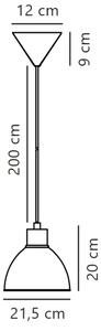Nordlux - Lustr na lanku POP 1xE27/40W/230V antracit