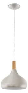Eglo 901181-Lustr na lanku SABINAR 1xE27/60W/230V pr.28cm stříbrná