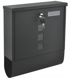 Klasická pozinkovaná poštovní schránka v šedé barvě