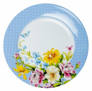 Katie Alice Dezertní porcelánový talíř English Garden modrý - 19cm