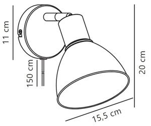 Nordlux - Nástěnné bodové svítidlo POP 1xE27/18W/230V bílá