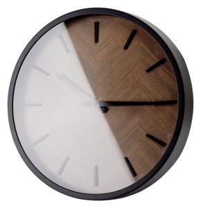 Nástěnné hodiny pr. 30 cm 1xAA černá/hnědá
