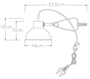 Lucide 45987/01/30 - Lampa s klipem MOYS 1xE27/40W/230V černá