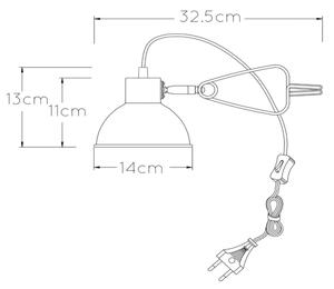 Lucide 45987/01/33 - Lampa s klipem MOYS 1xE27/40W/230V zelená
