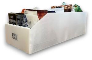Usporadejto.cz Úložný box, plastový bílý 20x50x16cm - do spíže i do skříně KARTONPLAST