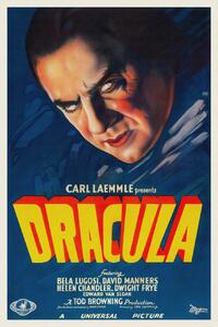 Obrazová reprodukce Dracula (Vintage Cinema / Retro Movie Theatre Poster / Horror & Sci-Fi), (26.7 x 40 cm)