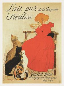 Obrazová reprodukce Lait pur Stérilisé (French Cat Poster) - Théophile Steinlen, (30 x 40 cm)