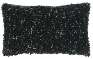 UniqueLiving Dekorativní polštář s uzlíky černý Joey-40x60cm