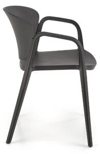 Černá plastová židle K491