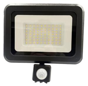 LED Venkovní reflektor se senzorem LED/50W/230V 4000K IP44 černá