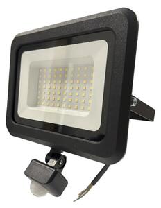 LED Venkovní reflektor se senzorem LED/50W/230V 4000K IP44 černá