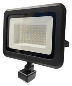 LED Venkovní reflektor se senzorem LED/50W/230V 4000K IP44 černá
