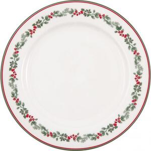 GreenGate Porcelánový jídelní talíř Charline White-25x25cm