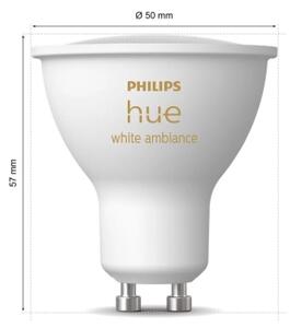 LED Stmívatelná žárovka Philips Hue WHITE AMBIANCE GU10/4,2W/230V 2200-6500K