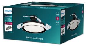 Philips-LED Stropní svítidlo s ventilátorem LED/35W/230V 5500/4000/2700K+DO čern