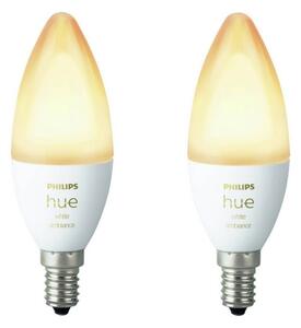SADA 2x LED Stmívatelná žárovka Philips Hue WHITE B39 E14/4W/230V 2200K-6500K