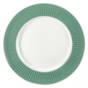 GreenGate Porcelánový jídelní talíř Alice Dusty Green ø 26,5cm